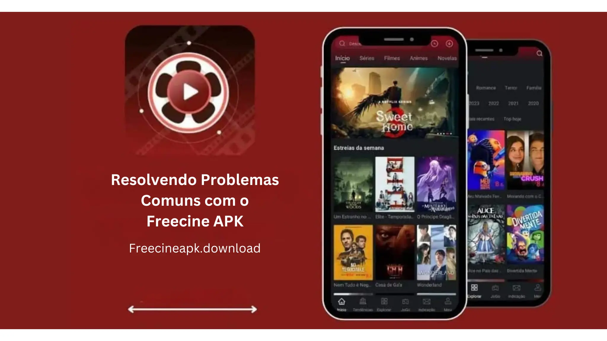 Solução de problemas do APK Freecine